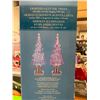 Image 2 : Lighted Glitter Trees w/ White & Color Changing LED Lights Set of 2
