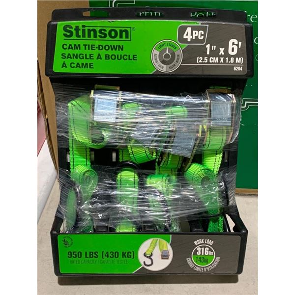 Stinson Cam Tie-Downs 4pc 1" x 6'