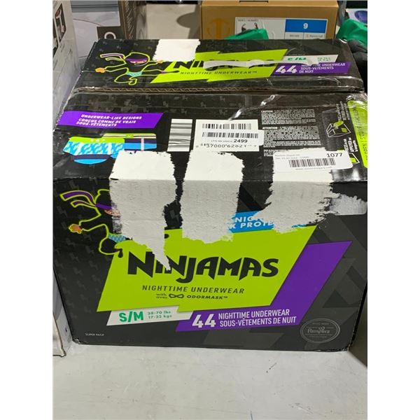 Ninjamas NightTime Underwear Size S/M 38-70lbs