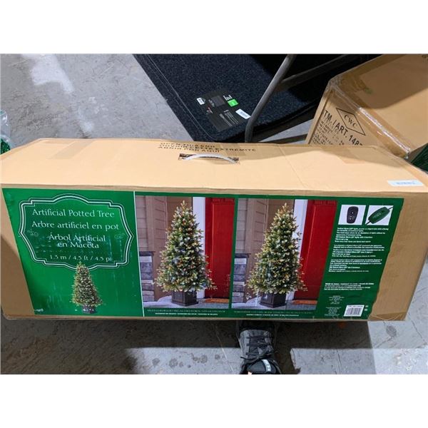 Artificial Potted Tree 4.5' w/ Multicolor LED Lights