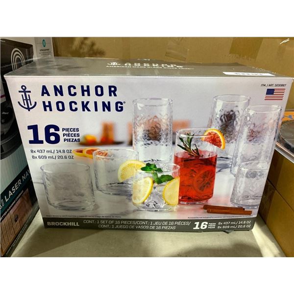 Anchor Hocking 16pc Glassware