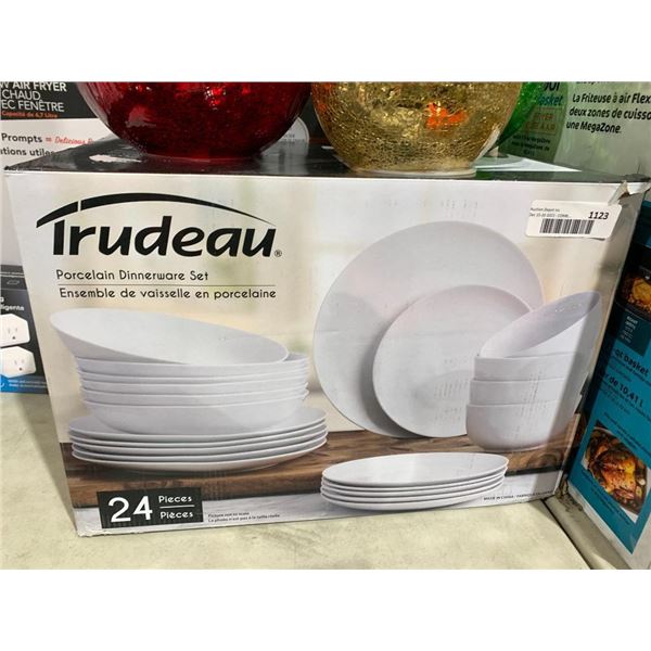 Trudeau 24 piece porcelain dinnerware set
