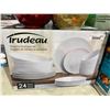 Image 1 : Trudeau 24 piece porcelain dinnerware set