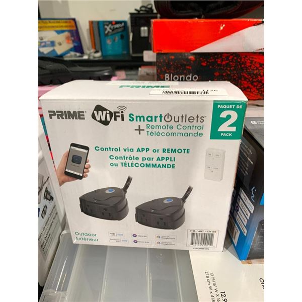 Prime Wi-fi Smart Outlets + remote Control Set of 2