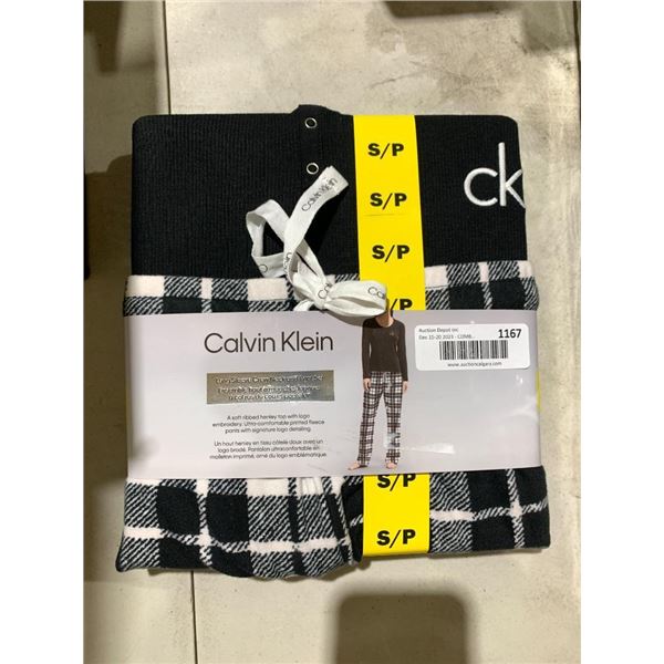 Calvin Klein Ladies Long Sleeve Crew Neck & Pant Set Size Small