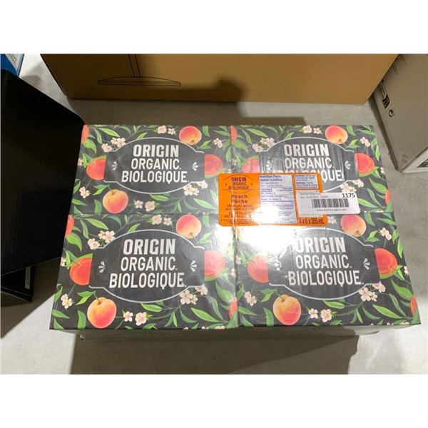 Origin Organic Peach Sparkling Water (4x 6 x 355ml)