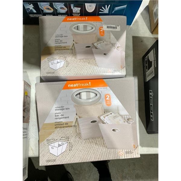 2 Pack Collapsible Cloth Storage Bin Set of 2