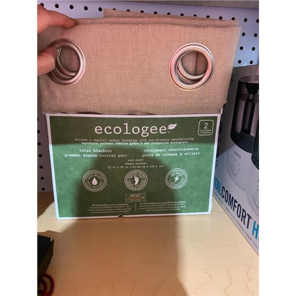 Ecologee total blackout curtain pair, 52"x90" each