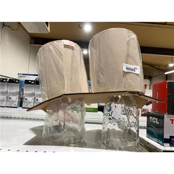 Set of 2 Modern Series Glass Table Lamps