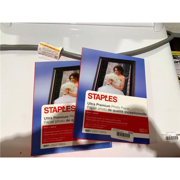 Staples Ultra premium photo paper 8.5"x11" , 2 packs of 50 sheets