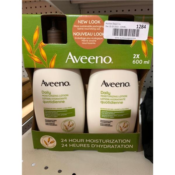 Aveeno Daily moisturizing lotion fragrance free, 2x600ml