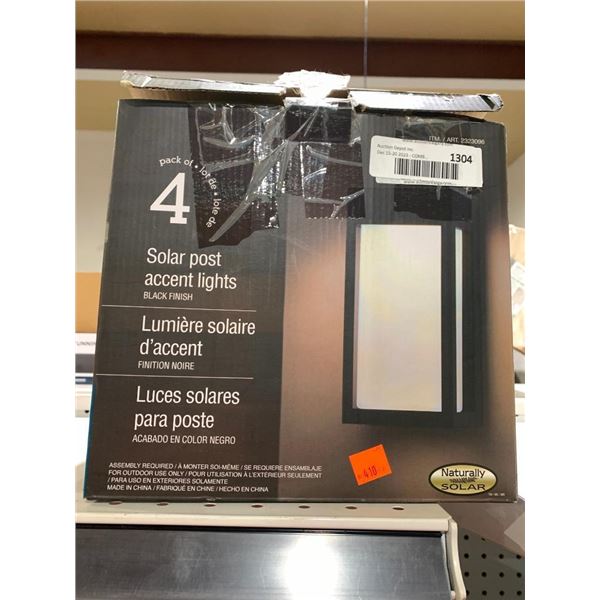 Naturally Solar Set of 4 Solar Post Lights