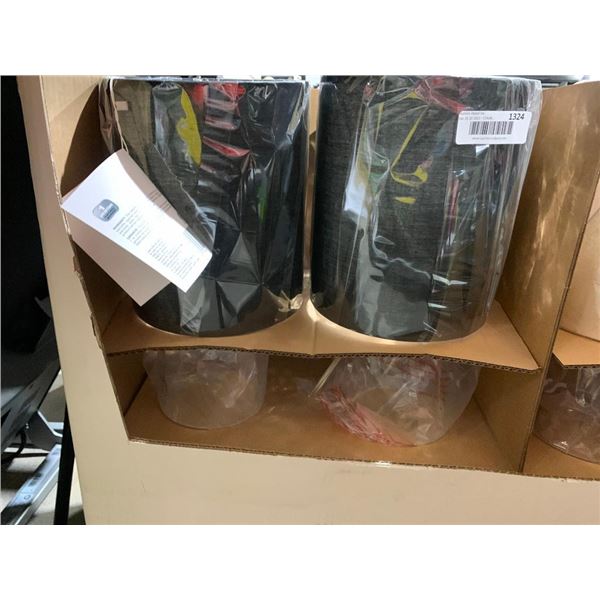 Set of 2 Modern Series Glass & Beige Table Lamps