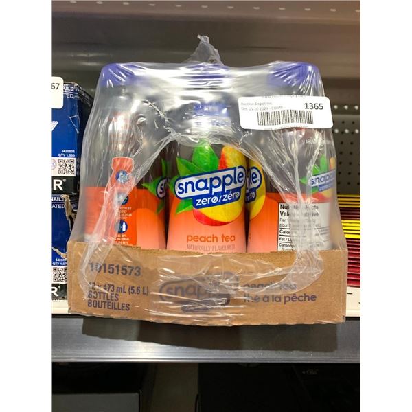 Snapple Zero Peach Tea 12 x 473ml