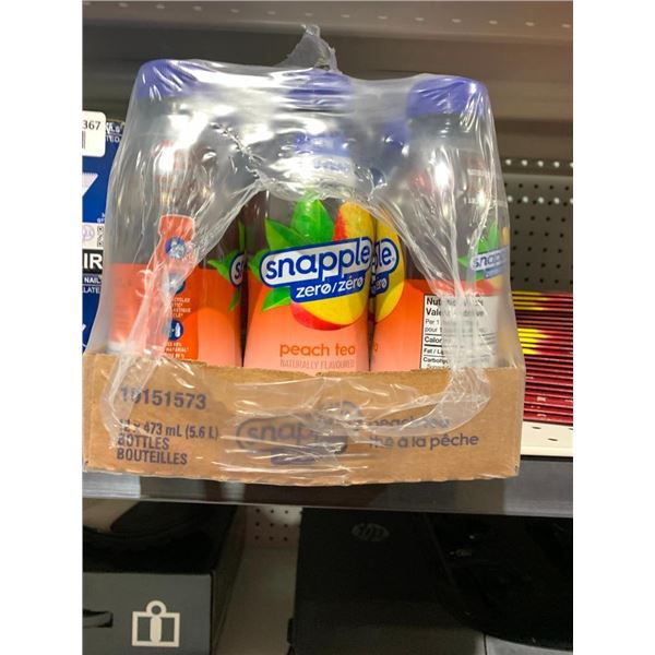 Snapple Zero Peach Tea 12 x 473ml