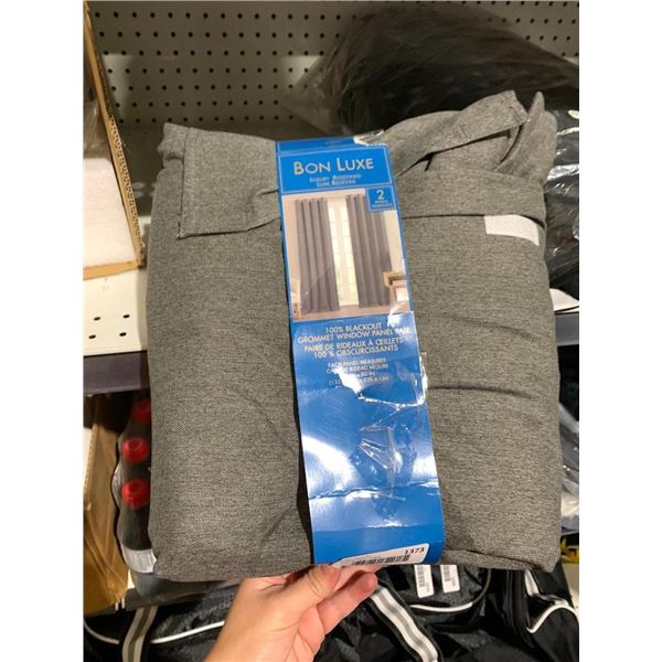 Bon Lux Blackout Grommet Window Panel Pair Set of 2