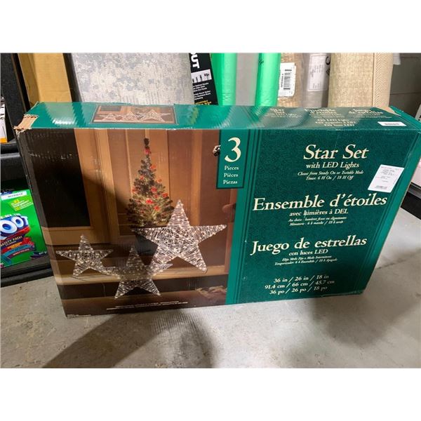 3 pc Star Set with LED Lights