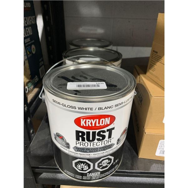 Krylon Rust Protector Semi-Gloss White 3x3.78L