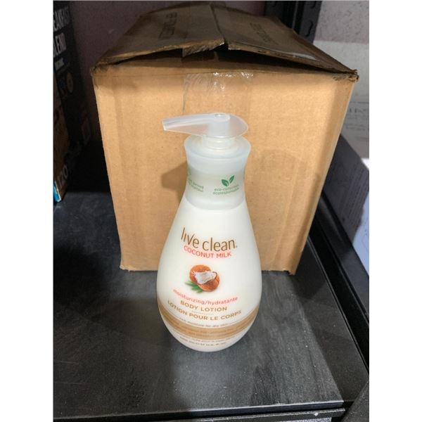 Live clean moisturizing body lotion with coconut milk 6x500ml