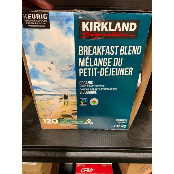 Kirkland signature breakfast blend Keurig coffee pods, 120 pods per case
