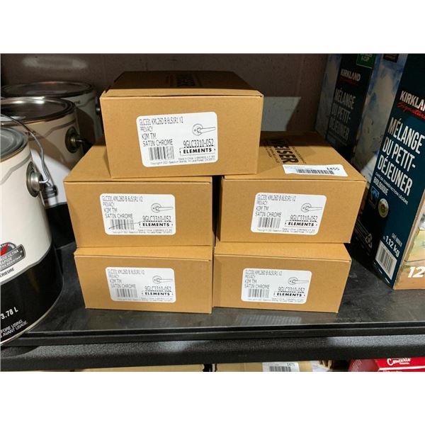 Elements satin chome privacy door handle lot of 5