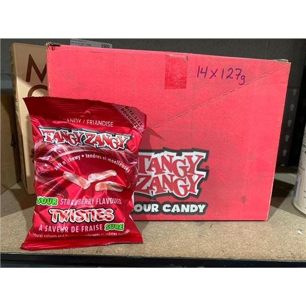 Tangy Zangy sour strawberry candies 14x127g