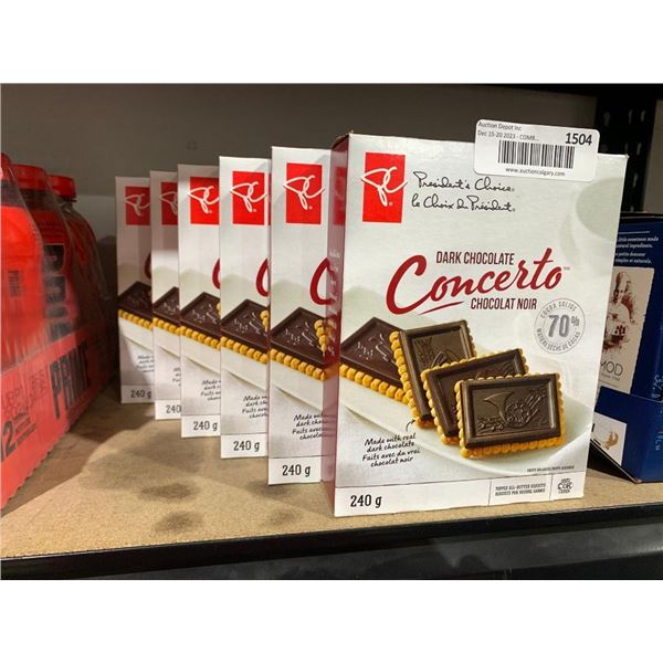 Presidents Choice Dark chocolate concerto snacks 6x240g