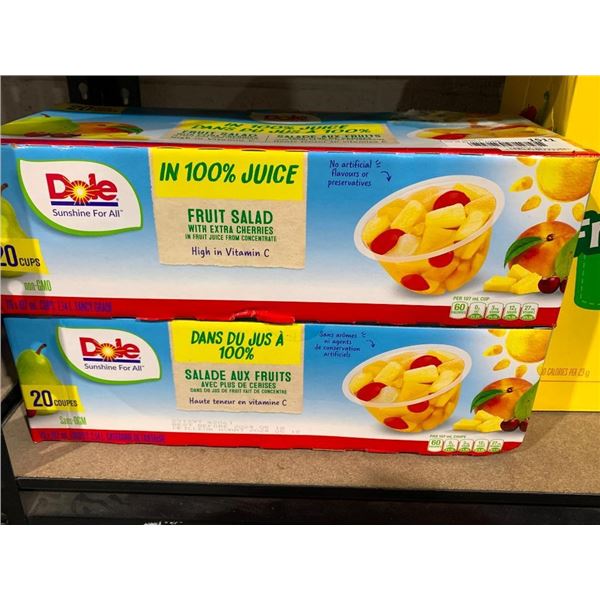 Dole fruit salad in juice, 2 packs of 20 cups