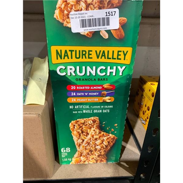 Nature Valley crunchy granola bars assorted flavours, 68 bars