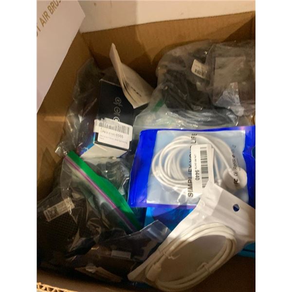 Box of assorted electronics, box included
