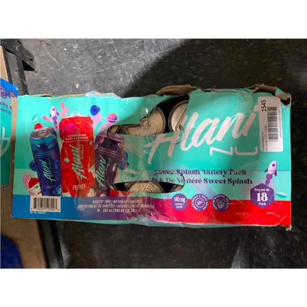 Alani Nu energy drink, sweet splash variety pack 18x355ml