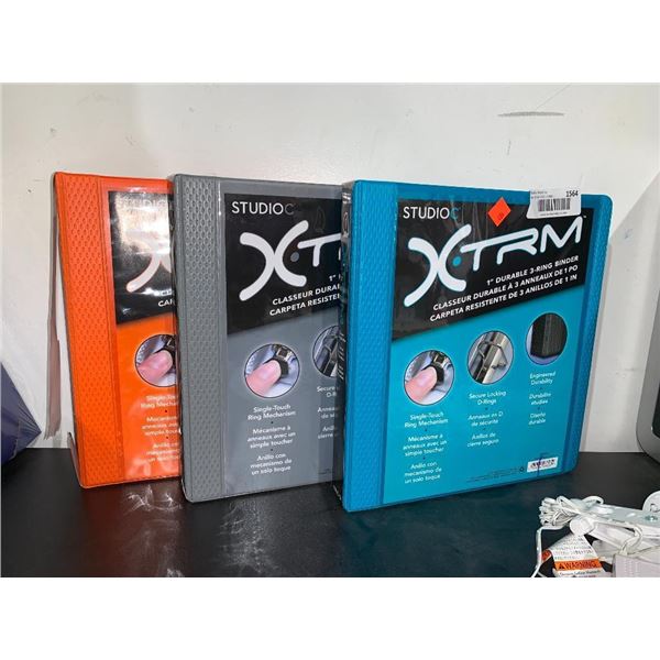 StudioC xtrm 3 ring binder, lot of 3