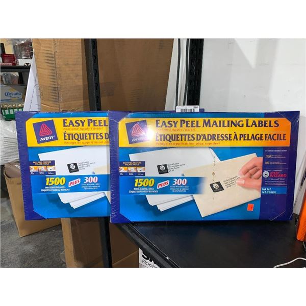 Easy peel mailing labels 1800 total labels per pack