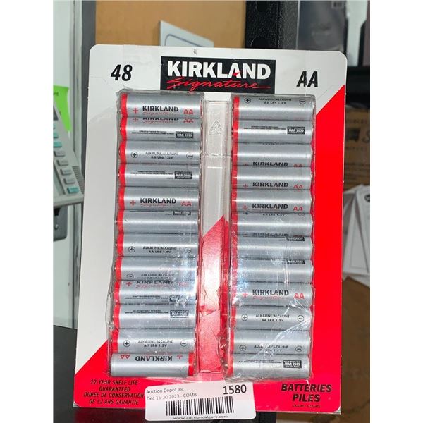 Kirkland signature double a (AA) batteries, pack of 48