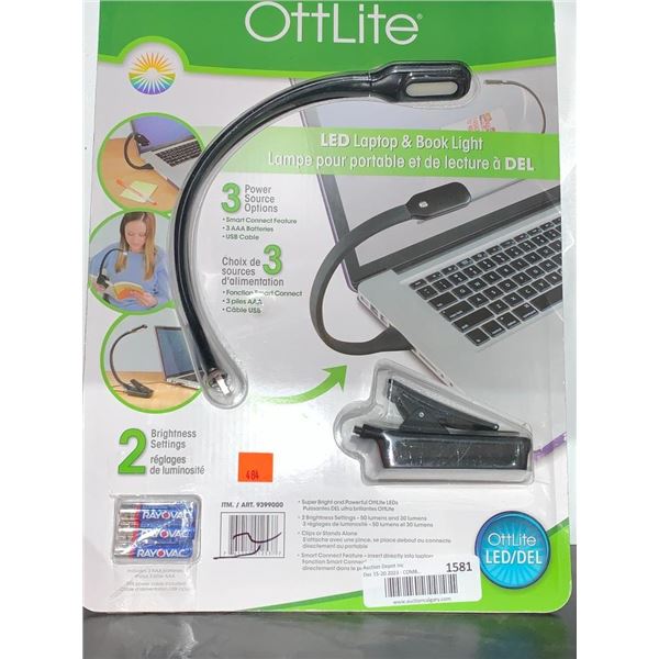 OttLite LED Laptop and book light