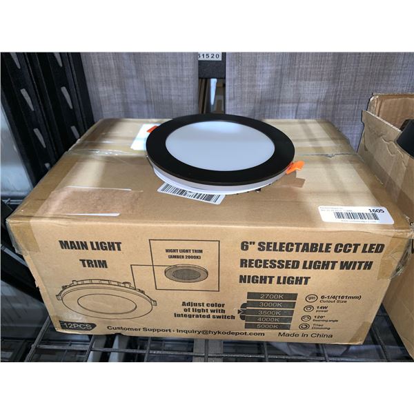 Case lot of 12 - 6 inch LED Slim line recessed Ceiling Lights
