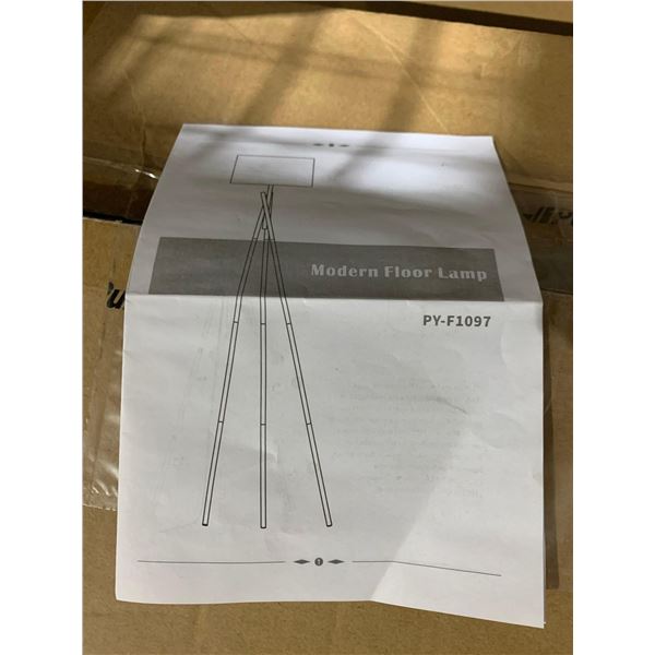 Modern Square top floor lamp new in box