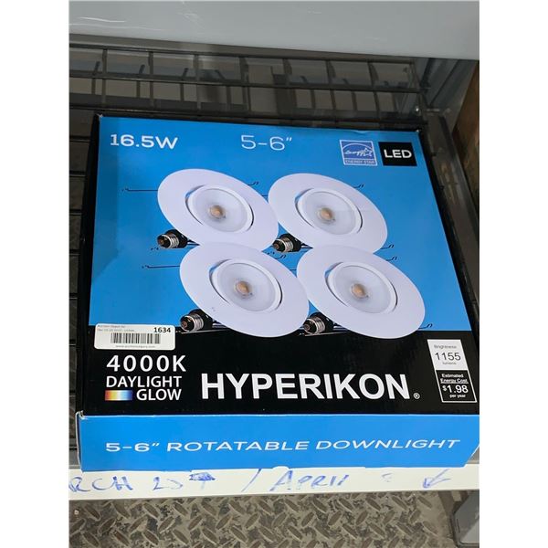 Hyperion 4000K Daylight rotatable downlights LED set of 4
