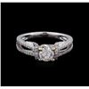 Image 2 : 14KT White Gold 0.61 ctw Diamond Engagement Ring