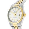 Image 3 : Rolex Mens Silver Index 2T Yellow Gold And Steel Datejust Wristwatch 36MM