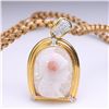 Image 3 : Antique Carved Cameo Agate in Later 18K Yellow Gold and Diamond Mount