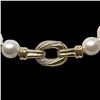 Image 2 : Pearl and Diamond Necklace - 14KT Yellow Gold