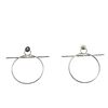 Hermes Hoop Sterling Silver Earrings Silver