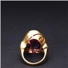 Image 3 : Large and Elaborate 18K Yellow Gold Amethyst & Diamond Cocktail Ring