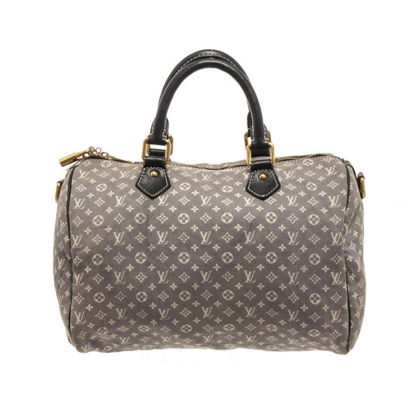 Louis Vuitton Grey Monogram Mini Lin Speedy Bandouliere 30 Boston Bag