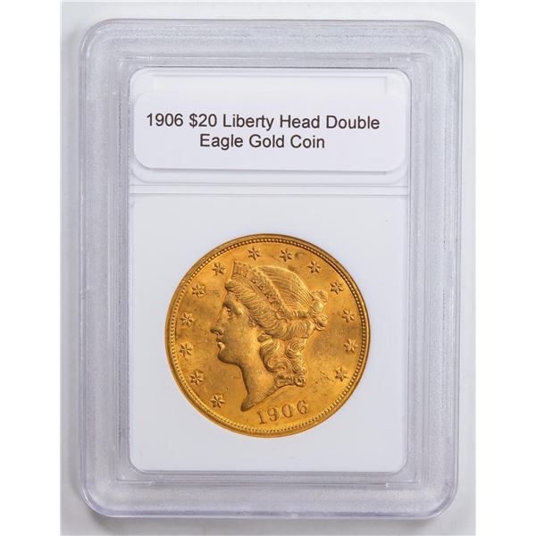 1906 $20 Liberty Head Double Eagle Gold Coin