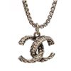 Image 5 : Chanel Silver CC Chain Necklace