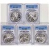 Image 1 : Lot of 2002-2006 $1 American Silver Eagle Coins PCGS MS69