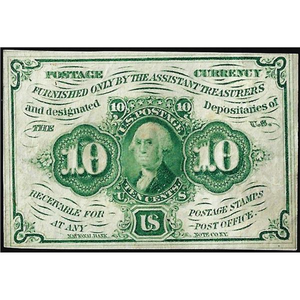 July 17, 1862 First Issue Ten Cents Fractional Currency Note