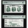 Image 1 : Set of Giori Test Note Washington & Lincoln Memorial PMG Superb Gem Unc 67EPQ